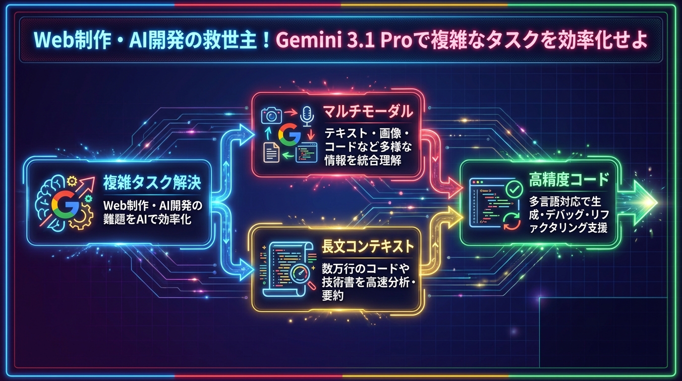 Web制作・AI開発の救世主！Gemini 3.1 Proで複雑なタスクを効率化せよ