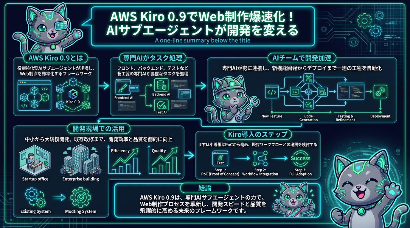 AWS Kiro 0.9でWeb制作爆速化！AIサブエージェントが開発を変える