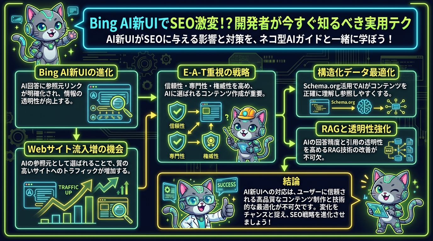 Bing AI新UIでSEO激変！？開発者が今すぐ知るべき実用テク