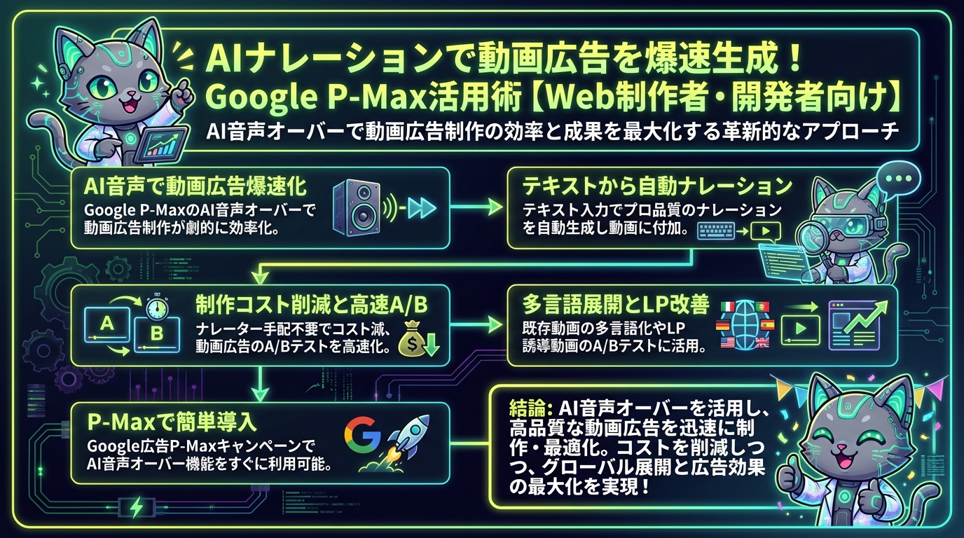 AIナレーションで動画広告を爆速生成！Google P-Max活用術【Web制作者・開発者向け】