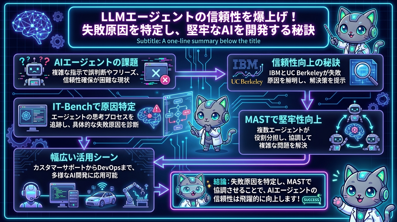 LLMエージェントの信頼性を爆上げ！失敗原因を特定し、堅牢なAIを開発する秘訣