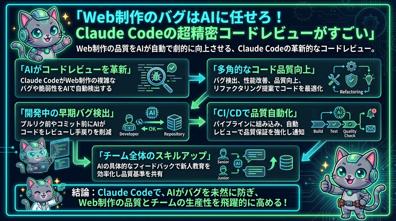 Web制作のバグはAIに任せろ！Claude Codeの超精密コードレビューがすごい