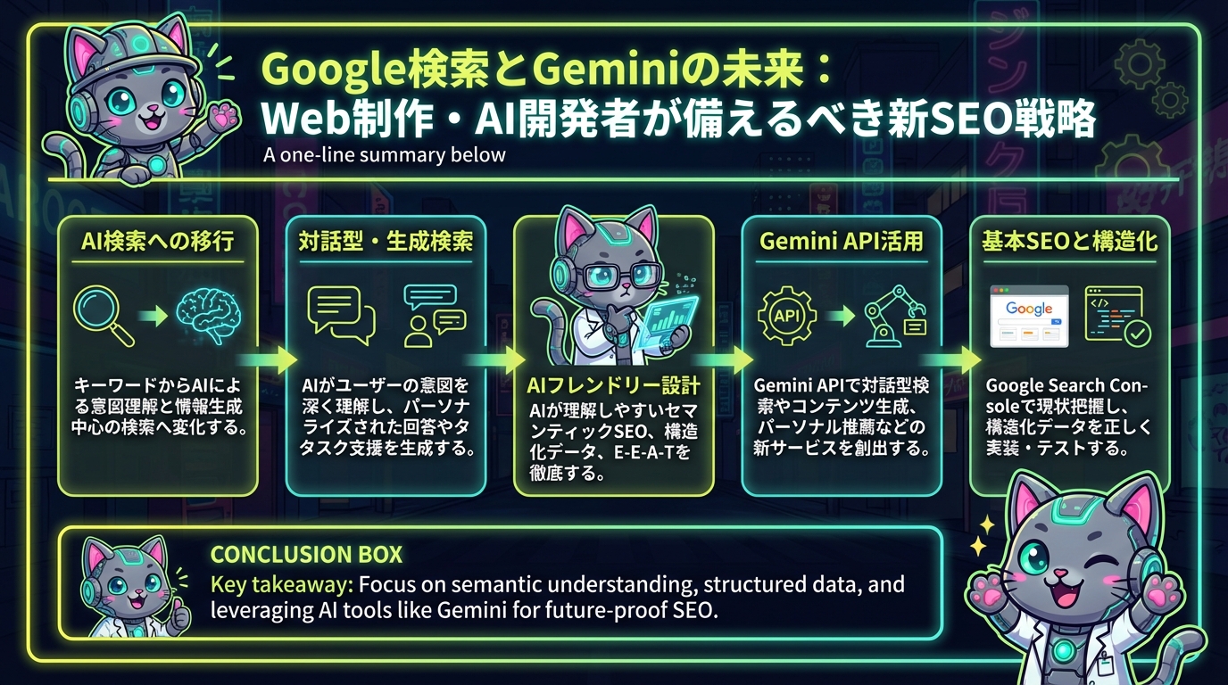 Google検索とGeminiの未来：Web制作・AI開発者が備えるべき新SEO戦略