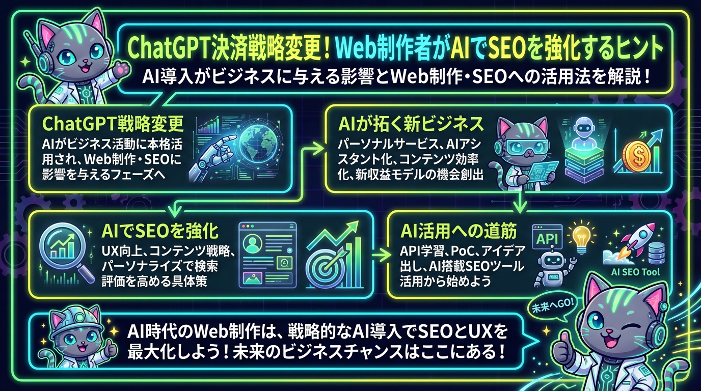ChatGPT決済戦略変更！Web制作者がAIでSEOを強化するヒント