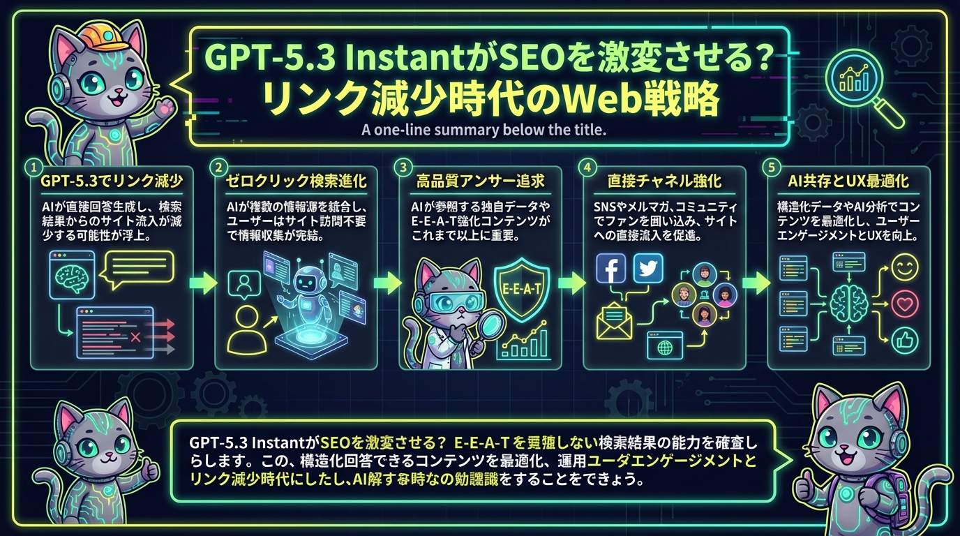 GPT-5.3 InstantがSEOを激変させる？リンク減少時代のWeb戦略