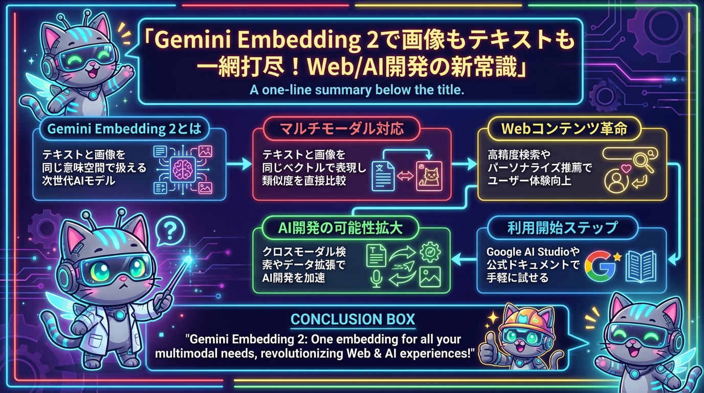 Gemini Embedding 2で画像もテキストも一網打尽！Web/AI開発の新常識