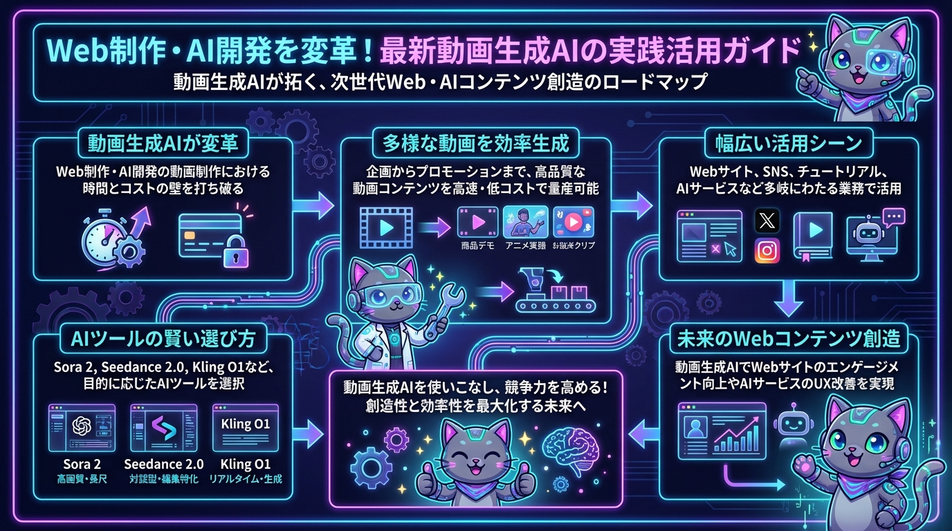 Web制作・AI開発を変革！最新動画生成AIの実践活用ガイド
