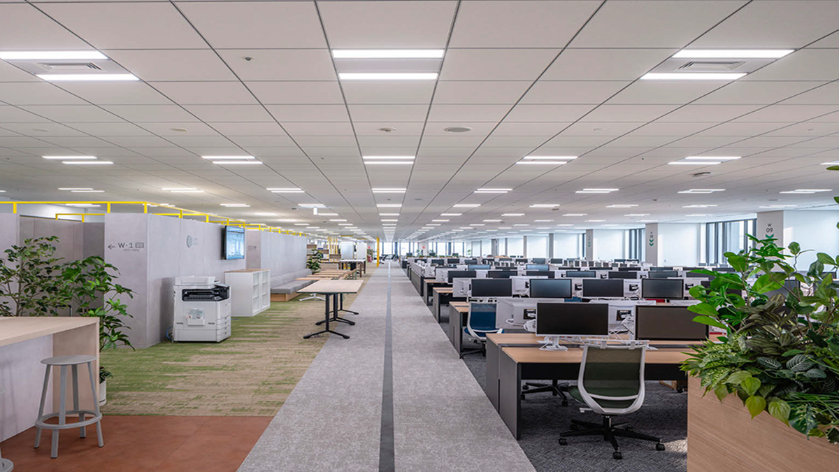 社内だけでなく社外との偶発的な対話も狙う　企業名変更をひかえた九電工のオフィス移転