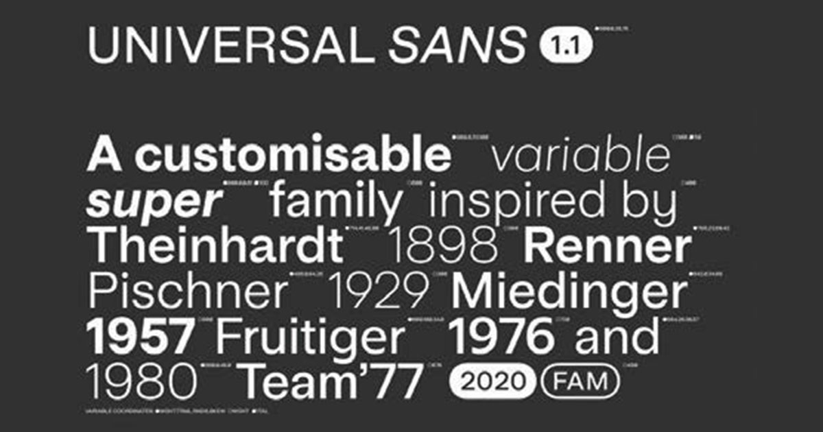 D＆AD最高賞に「Universal Sans」タイポグラフィ部門から初選出