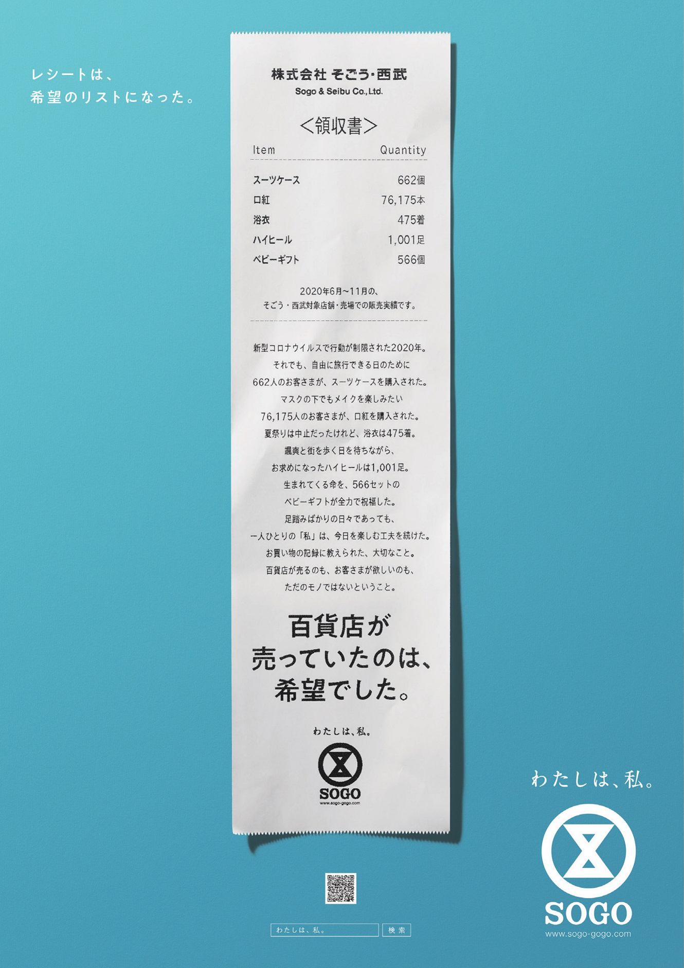 そごう・西武「レシートは、希望のリストになった。」 | ブレーン