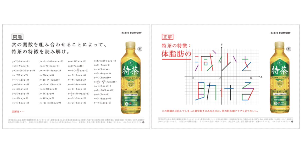 サントリーホールディングス／伊右衛門 特茶「特茶から問題です。」OOH