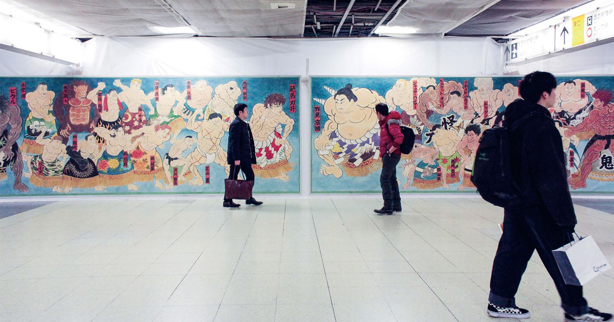 [PR] 新宿で力士絵になった「バキ道」