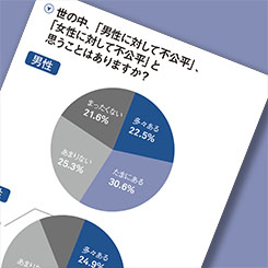 半数以上が不公平さを実感　得なのは女性か、男性か