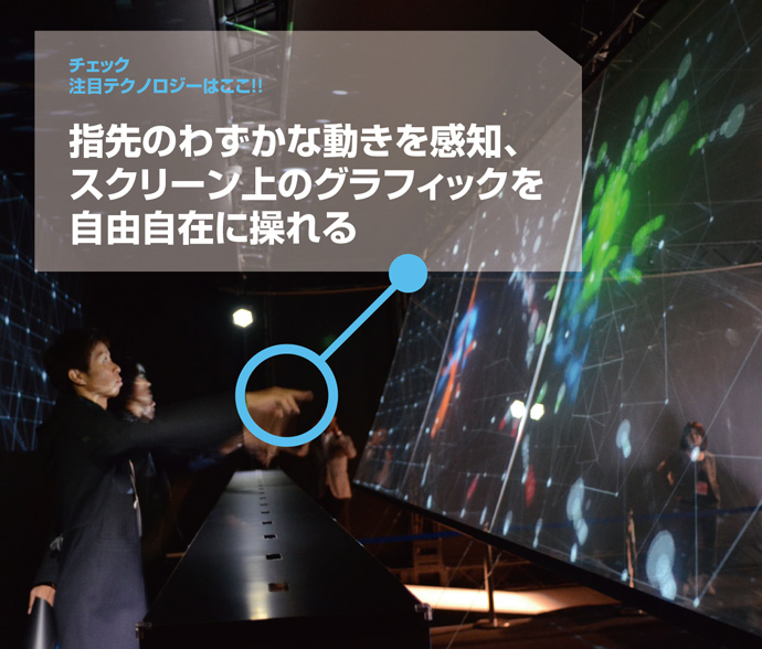 スマホの繊細な操作感を再現した、NTTドコモのインスタレーション