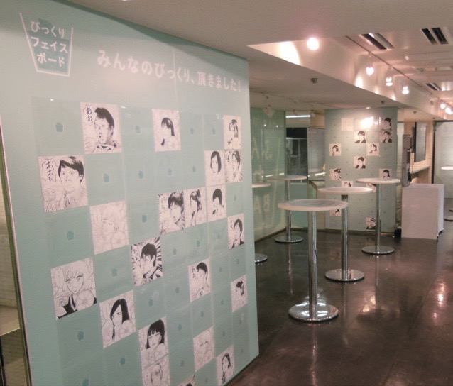 駅構内カフェ活用、SNS用似顔絵アイコンプレゼント 
