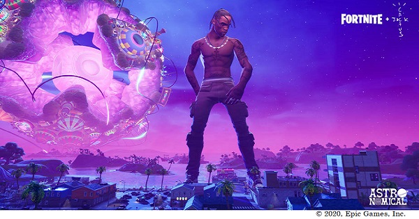 1230万人が参加 トラヴィス・スコットが「Fortnite」で音楽ライブ