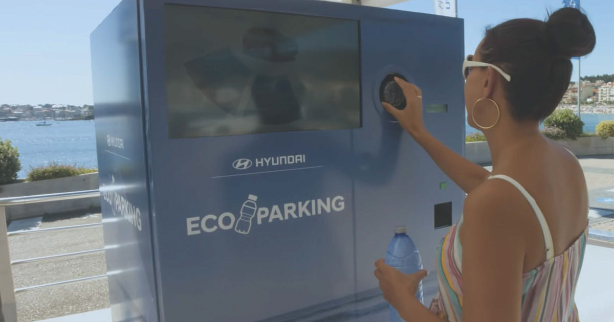 プラスチックごみで駐車場台を払える回収箱を設置
