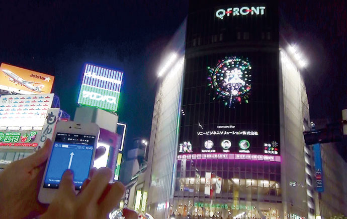 渋谷でデジタル花火大会！街頭ビジョンとスマホ連動企画増える