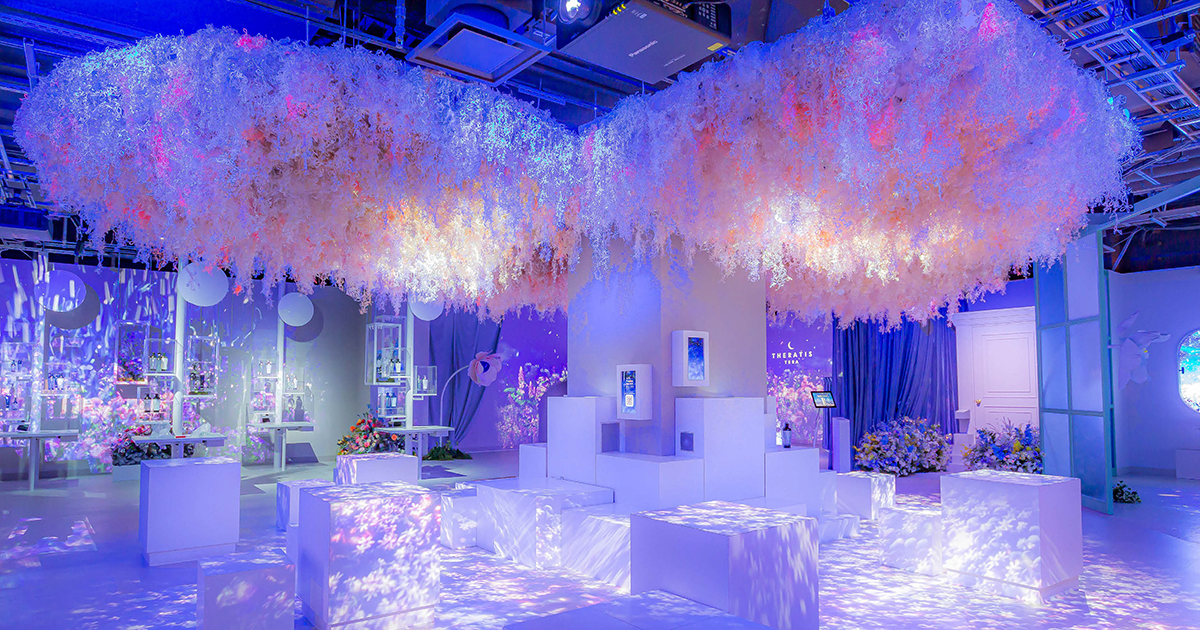 体験型アートがつくりだす夜空の花と香りの没入型ヘアケア体験
