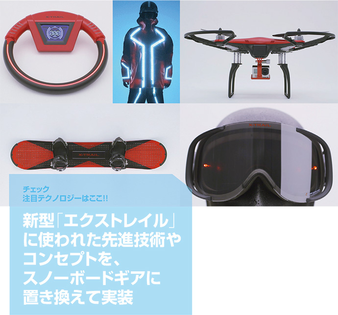 カヤックが技術開発、新型「エクストレイル」のスノーボードギア