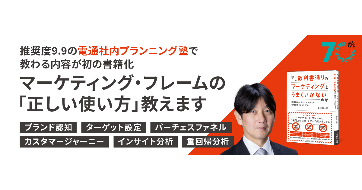 [PR] 新刊『なぜ教科書通りのマーケティングはうまくいかないのか 電通戦略プランナーが教える現場のプランニング論』発売