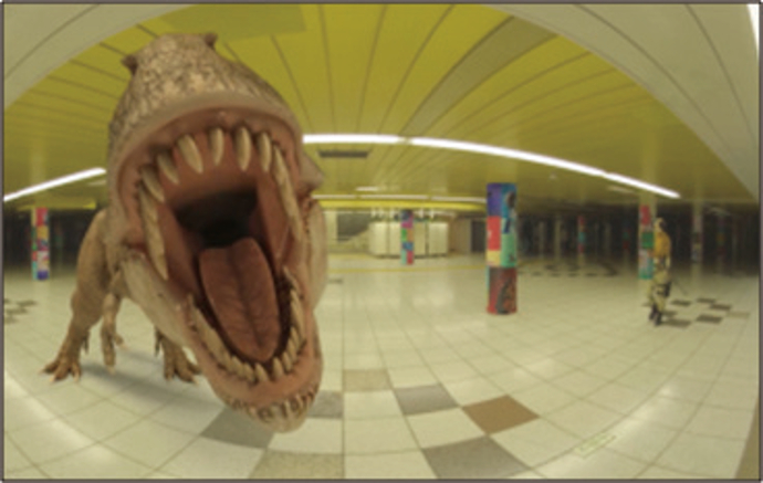 [PR] 新宿駅で恐竜に襲われる!?“リスク”伝える体験イベント
