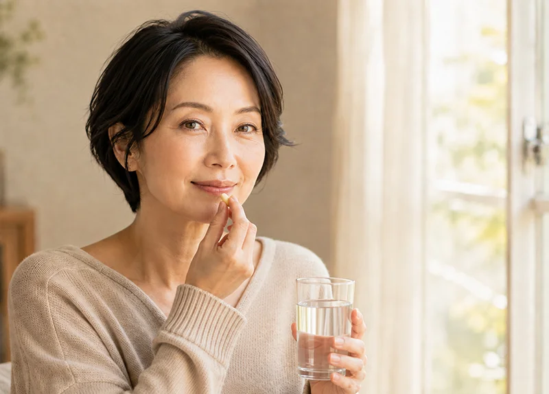 エクオール_お水を飲んでる女性.webp