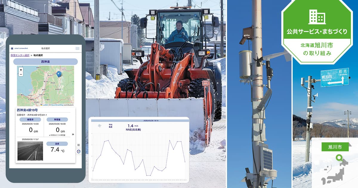 【除雪DX・雪対策】IoTによる積雪監視網の構築で、雪対策業務の人手不足解消に手応え（smart snow alert / ラック）