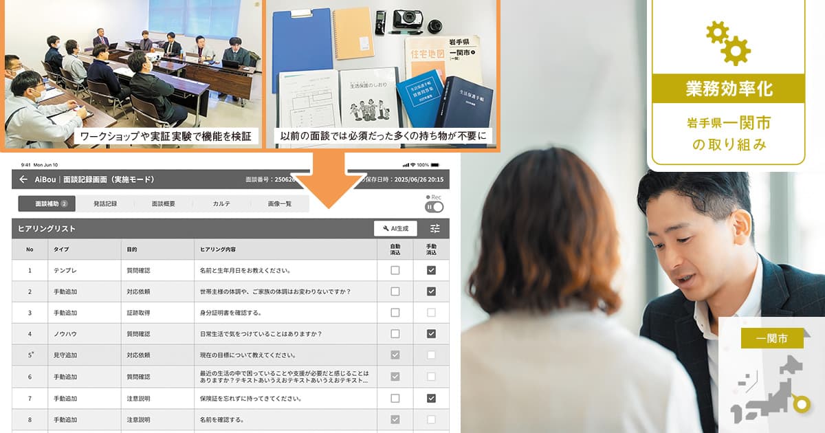 生活保護の「訪問面談」にAIを導入、住民に寄り添う対応が可能に