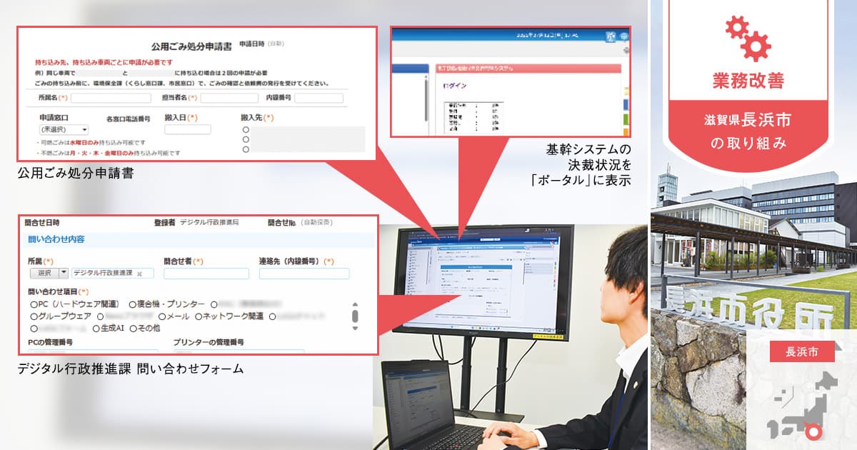 職員が拡張できるグループウェアで、現場主導のDXを進める基盤を構築