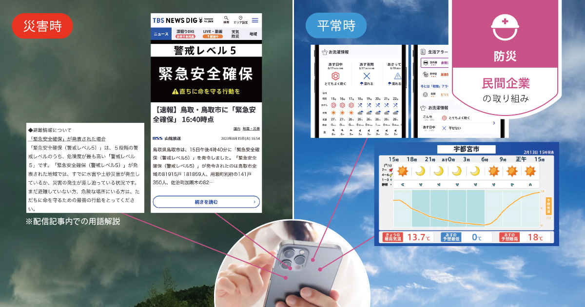 放送局の知見を凝縮した情報発信で、災害の危機から住民を守る