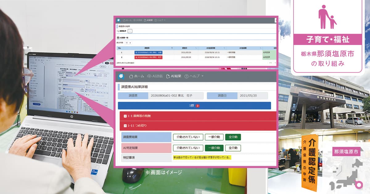 AIを用いた認定調査票の確認業務、訪問件数増加と審査期間短縮に寄与