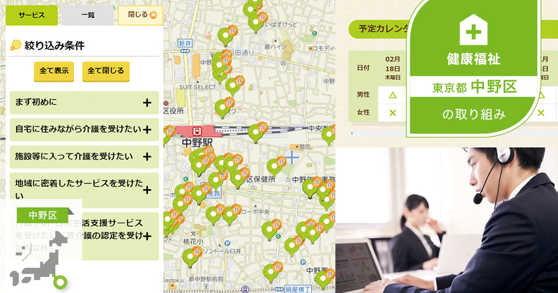 鮮度の高い医療・介護情報を、サイト更新の手間なく発信する