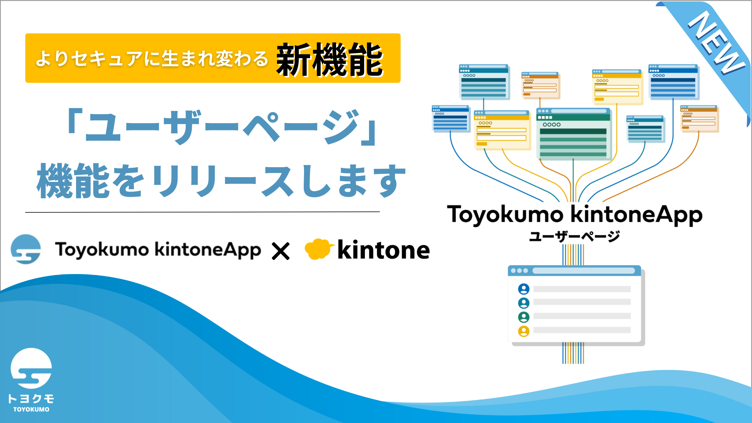 トヨクモ、「Toyokumo kintoneApp認証」に新機能「ユーザーページ」を搭載 - トヨクモ株式会社