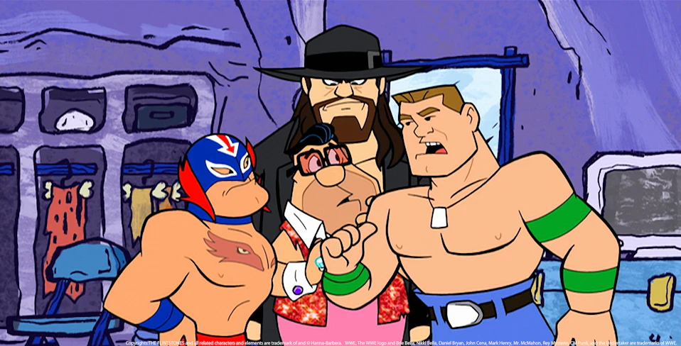 原始家族フリントストーン＆WWE：SMACKDOWN　石器時代へ！