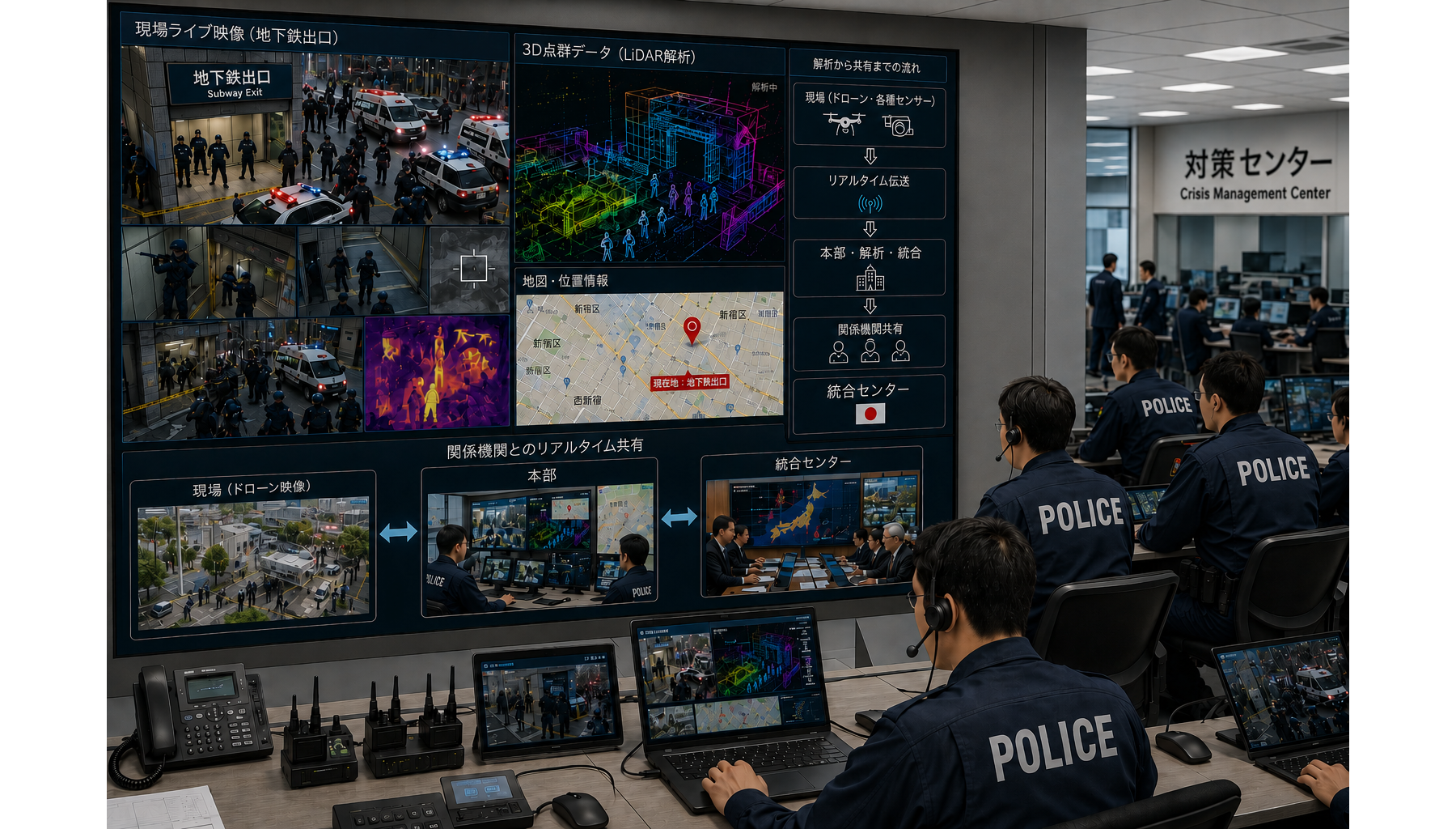 国内警察機関向けドローン映像伝送システム「DiCaster Police」の導入を完了