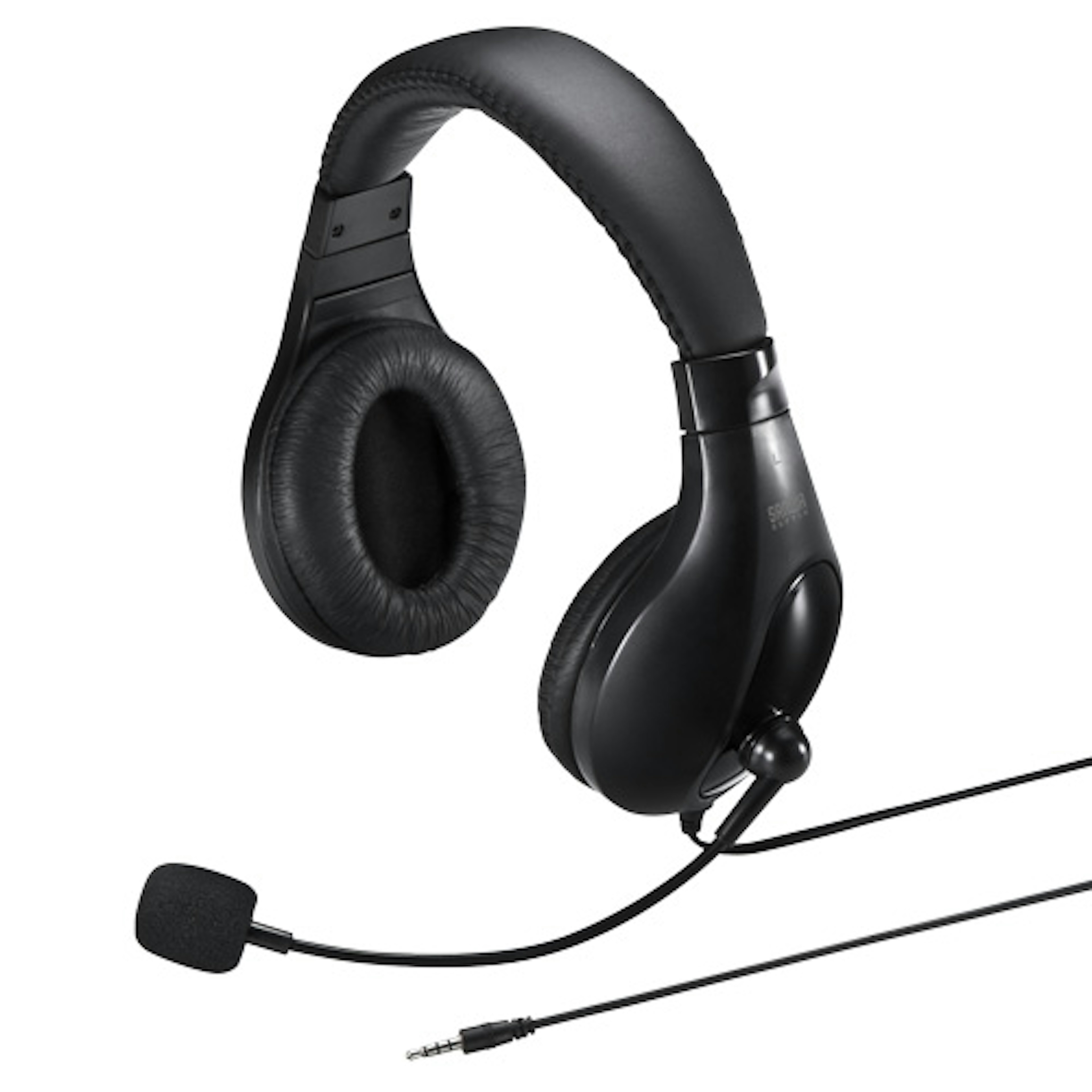 サンワサプライ ジャック式両耳ヘッドセット MM-HS401BK