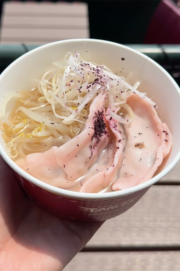 梅のさっぱり感が食べやすい！冷たいギョーザスープ