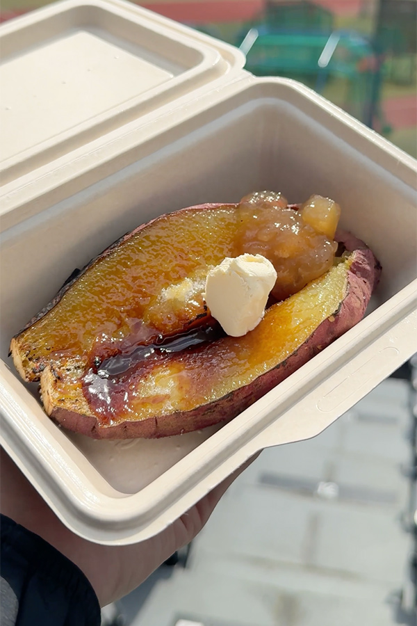表面はパリパリで香ばしい🍠お芋好き必見の焼き芋ブリュレ！