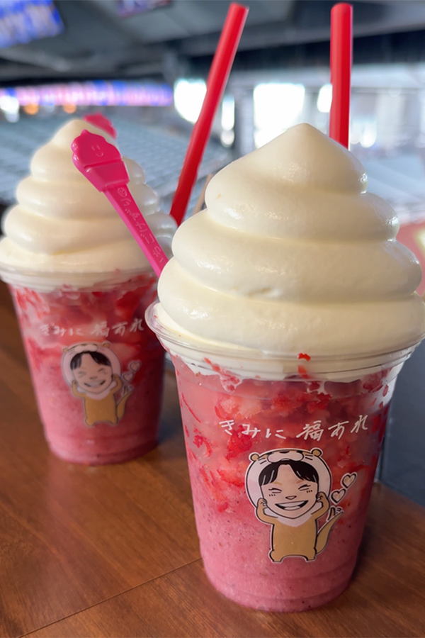 山崎福也投手のこだわり！「バナナ多め」のいちごけずり