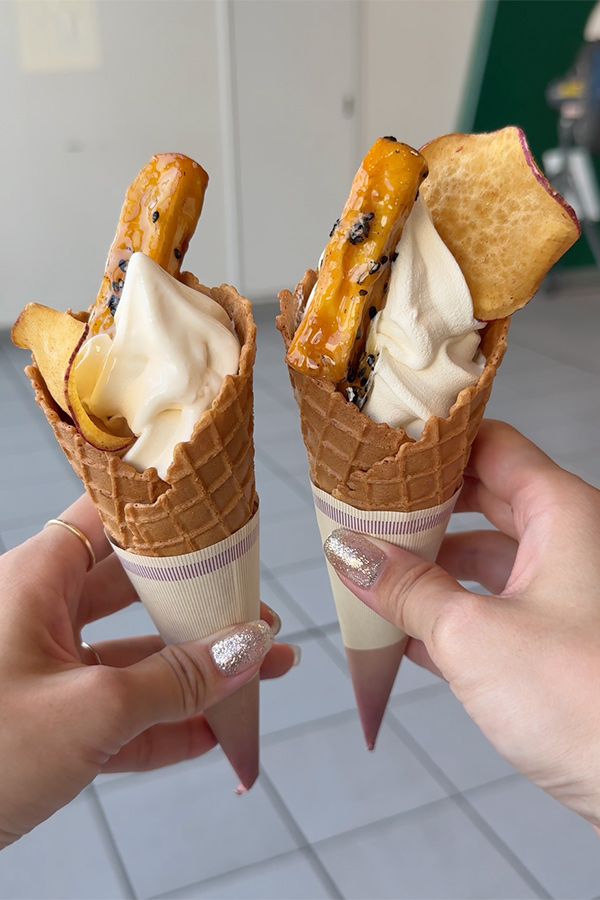 食欲の秋にはこのスイーツ♡若月選手のお芋ソフト
