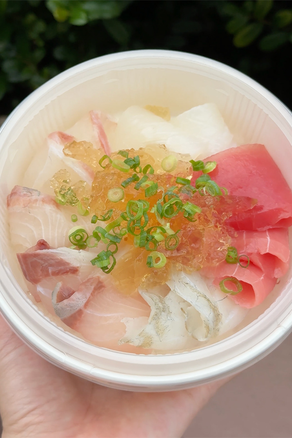 九州の海の幸を丼に♡あご出汁ジュレで5種のお刺身を堪能