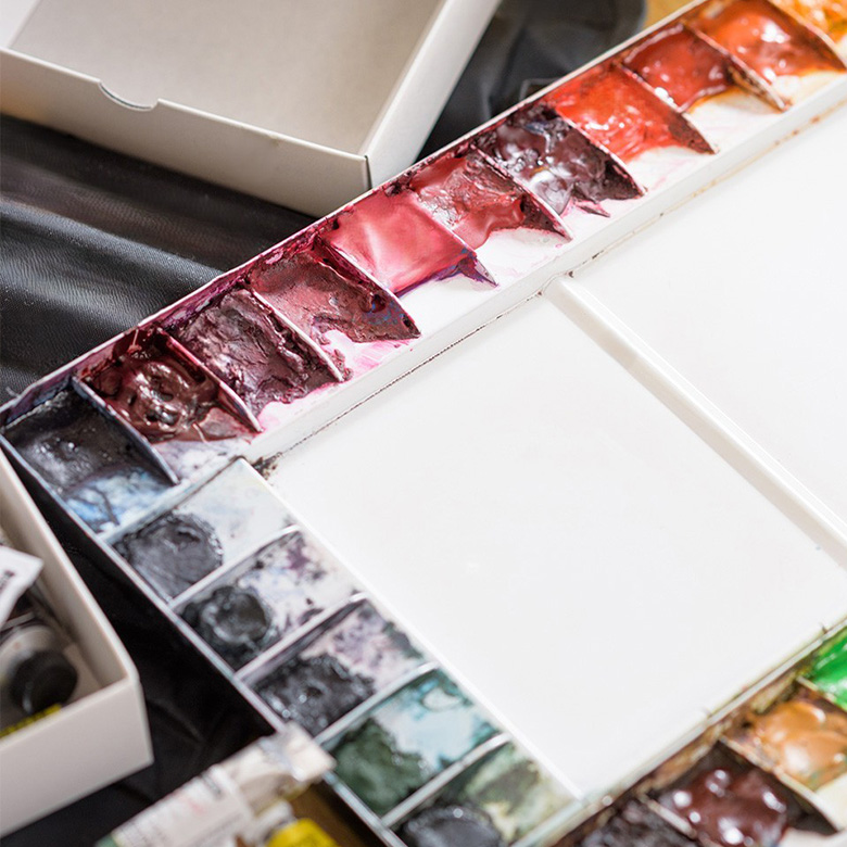 洋画家・松尾直子氏に透明水彩画を学ぶ 東京駅直結 大丸東京店で体験