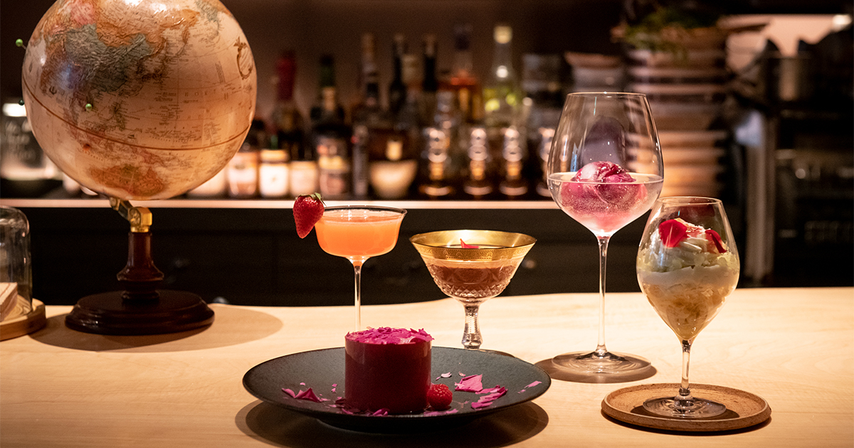 虎ノ門「memento mori」花香るバラのカクテルペアリングコース