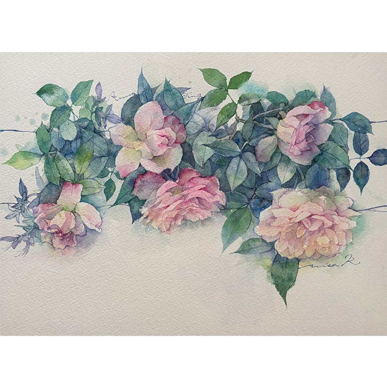 水彩画アーティスト・木下美香氏と描く水彩画 東京駅直結 大丸東京店で体験