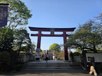 【亀戸天神社】スカイツリーと薄紫の藤。咲き始めの境内と限定藤守りの出会い