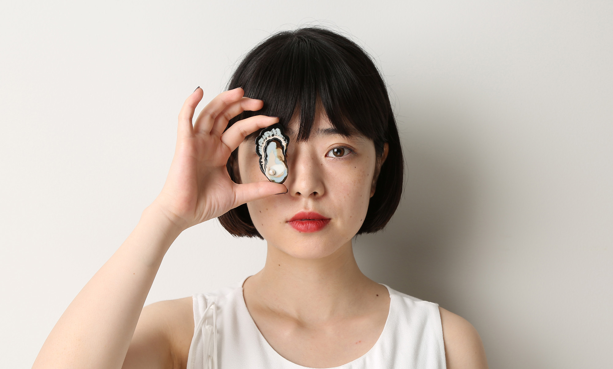 アリエクロマ oyster brooch with pearl 新品未使用