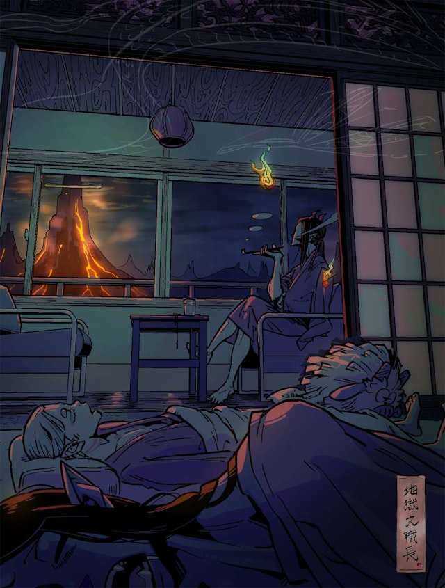 深夜の温泉旅館にて　～眠りのその前