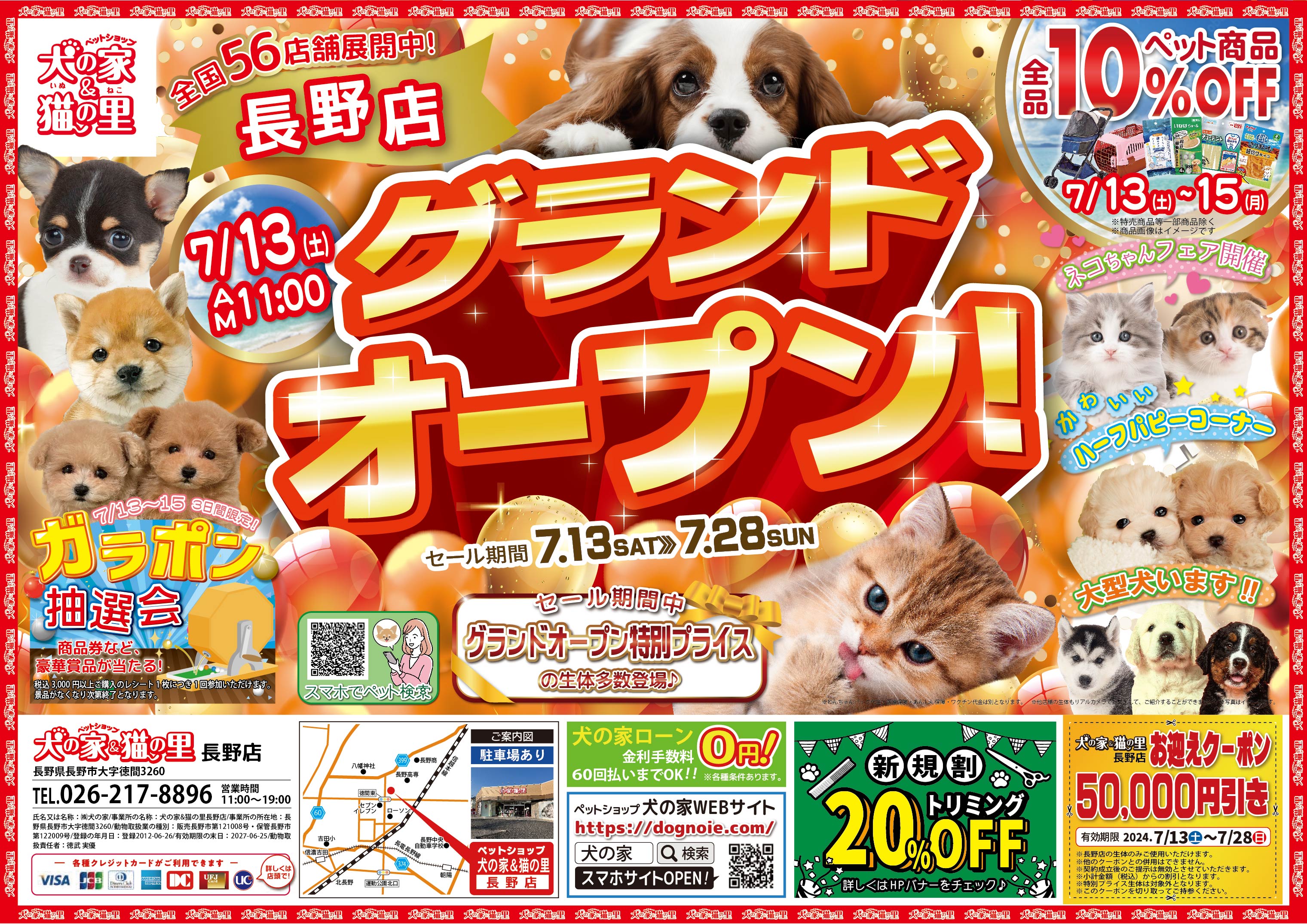 グランドオープンまで残り1日 | ペットショップ 犬の家&猫の里 | 子犬