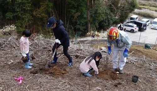 現場セミナー　ミツマタ植樹会の活動写真